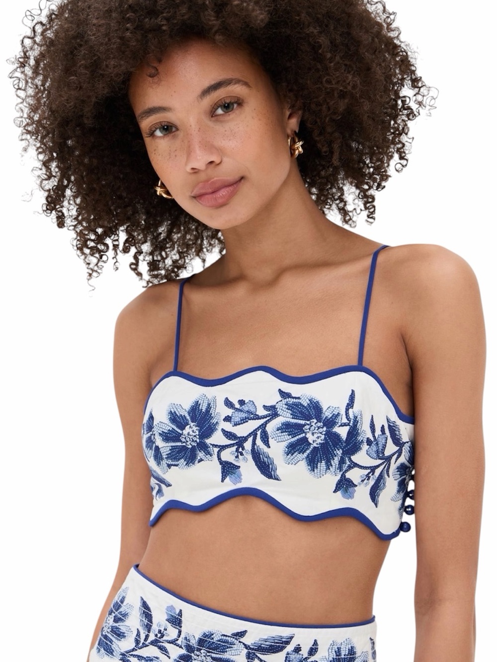 Farm Rio | Summer Fruit Scarf Scalloped Top